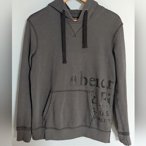 Vintage Abercrombie & Fitch Y2K Men's‎ XS Gray Hoodie